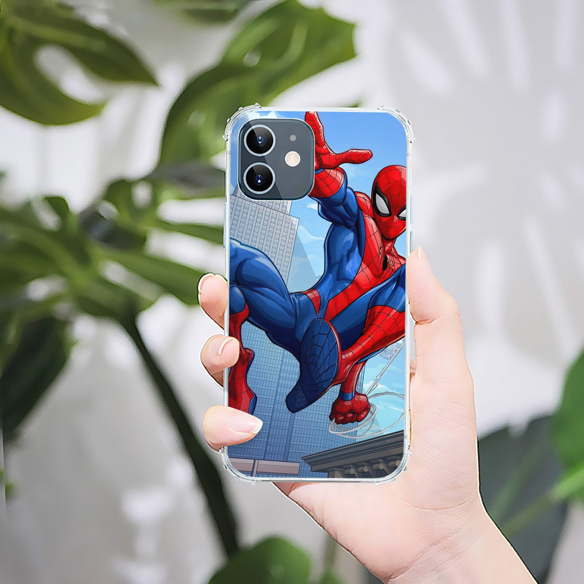 （画像用） Spider Man スパイダーマン 【iPhone 12シリーズ対応】透明スマホケース（クリアソフトケース）